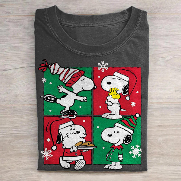 Fun Snoopy Washed Cotton Short Sleeves