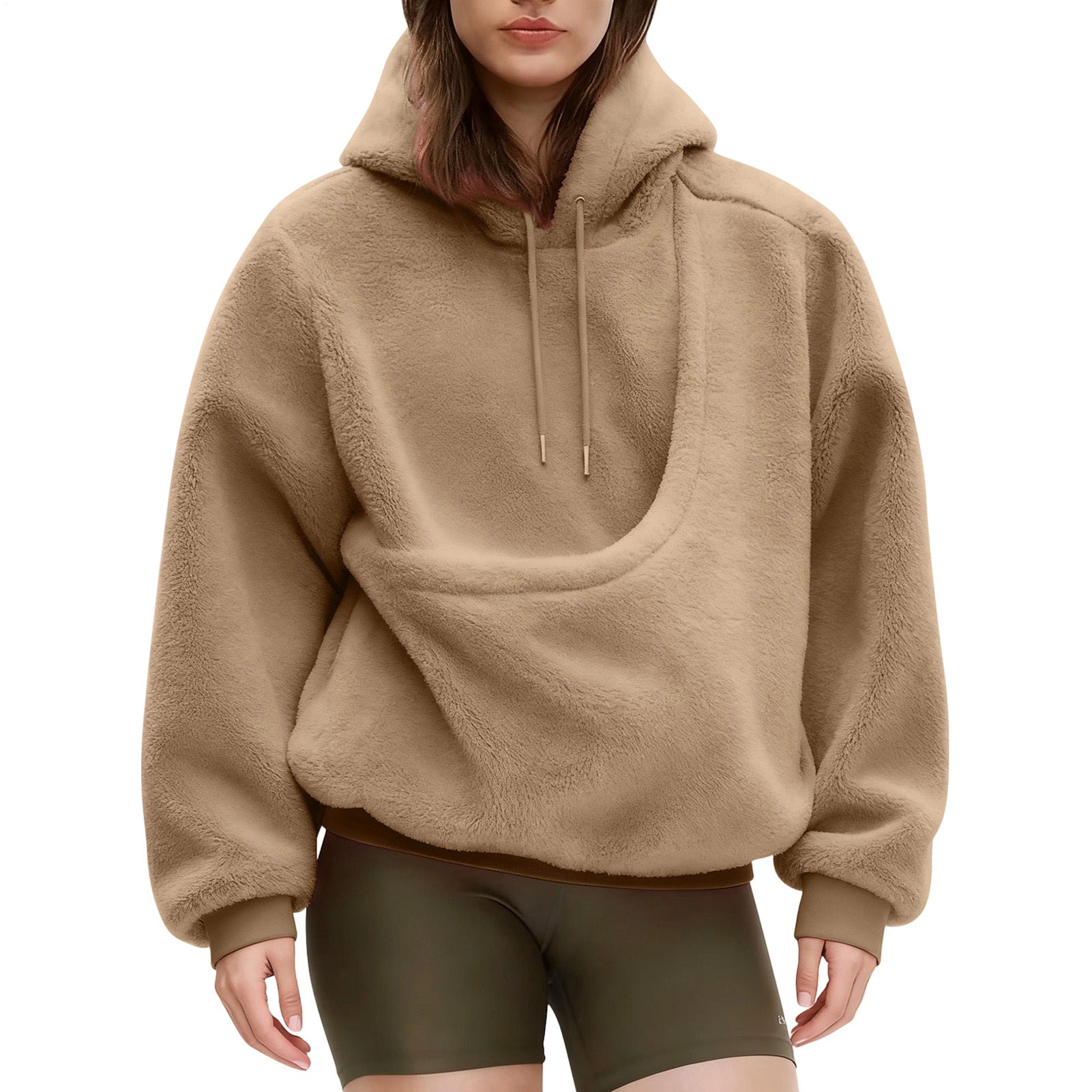 Pet Carrier Hoodie Fuzzy Solid Color Puppy Kitten Cat Holder Carriers Hoodies with Pocket for Home Sofa positive