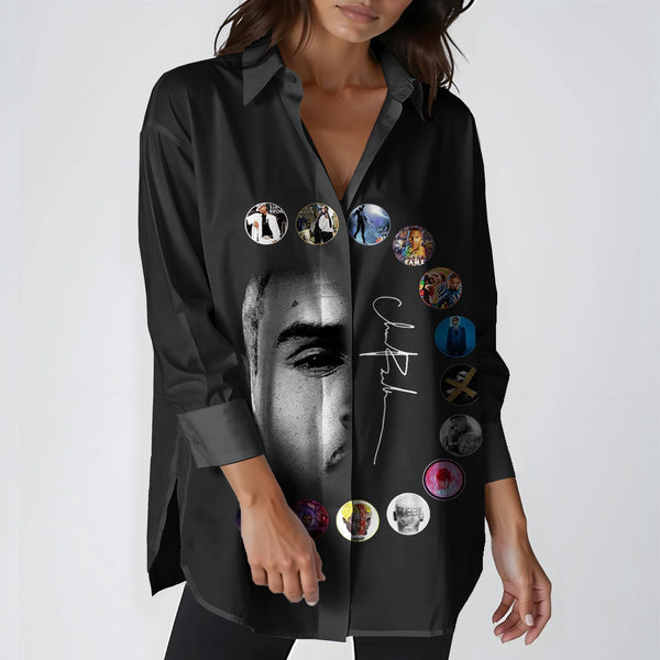 Women's Chris Brown Breezy Bowl Printed Casual Shirt