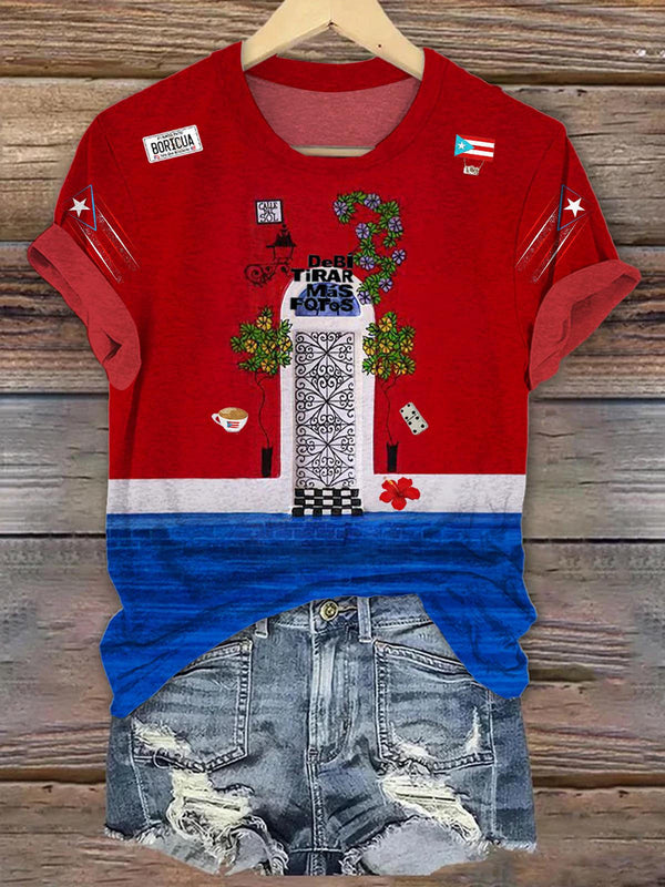 Puerto Rico Color Match Crew Neck T-shirt