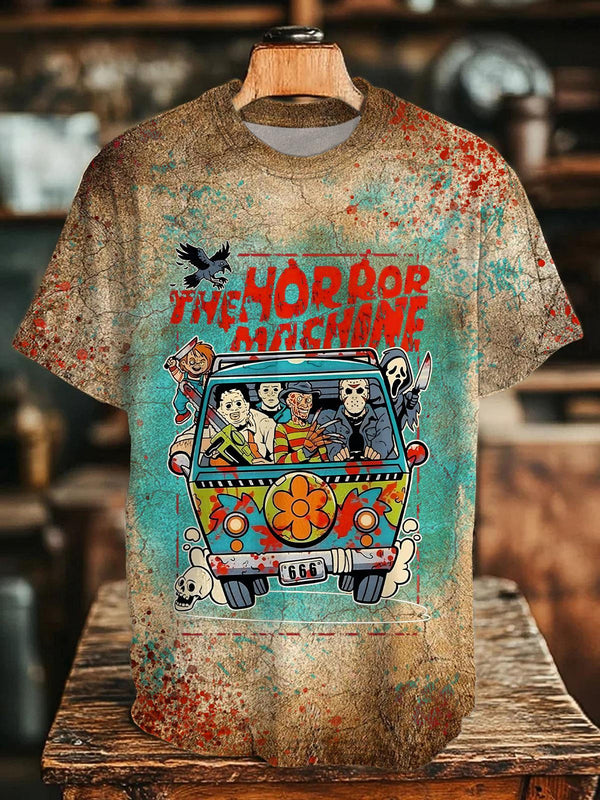 Retro Vintage Halloween Crew Neck T-shirt