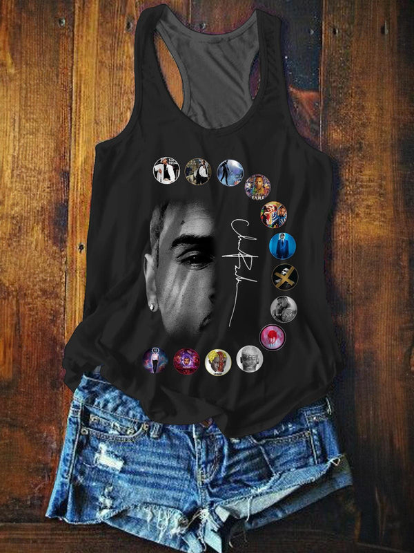 Breezy Bowl XX Tour Printed Casual Tank Top