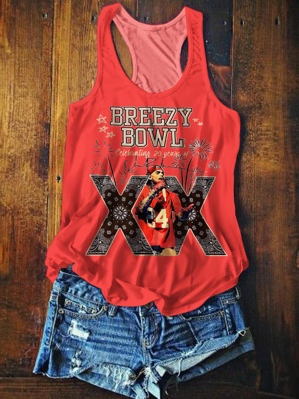 Breezy Bowl XX Tour Printed Casual Tank Top