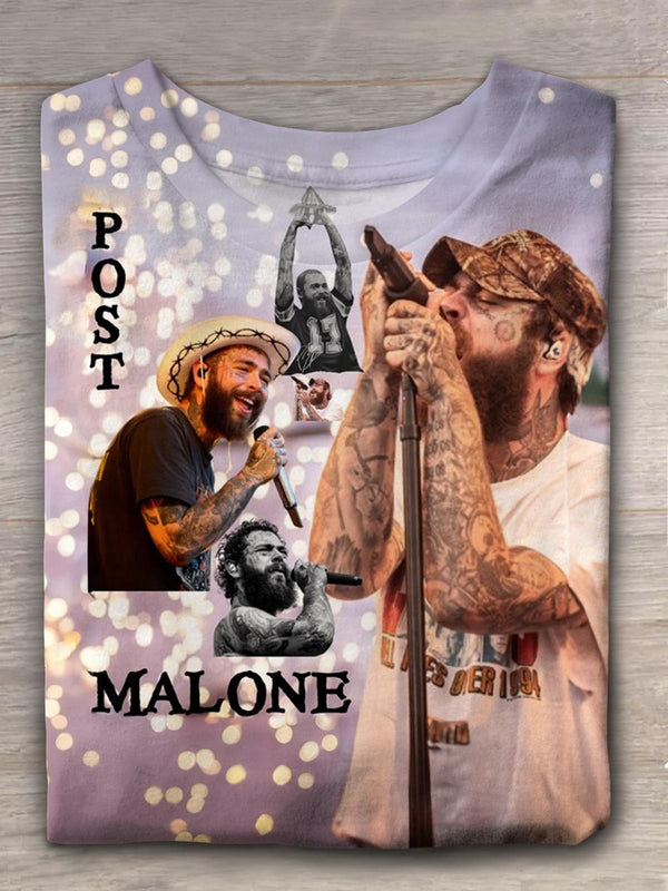 Post Malone Jelly Roll Tour 2025 Crew Neck T-shirt