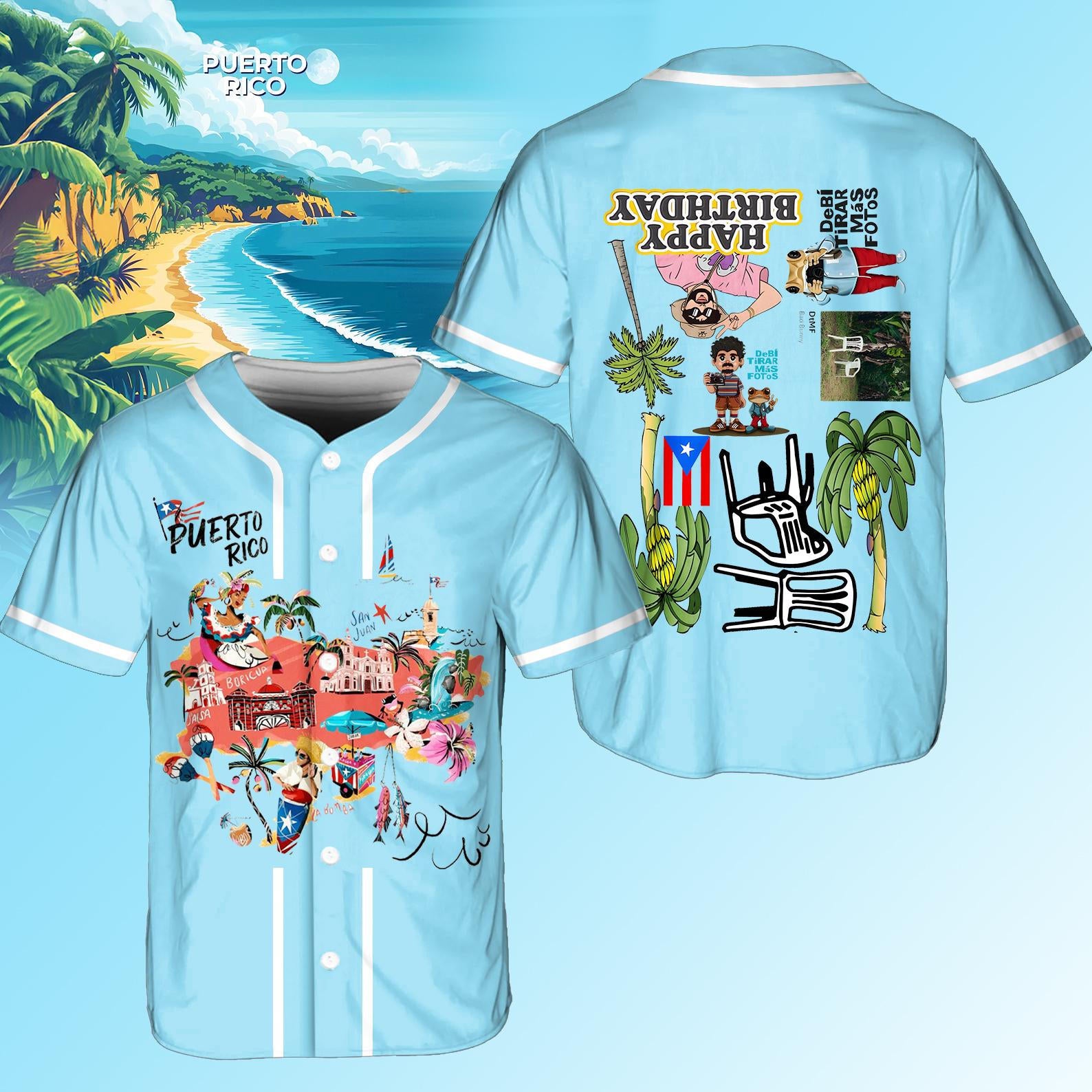 Puerto Rico Printed Baseball Jersey（Best Seller）