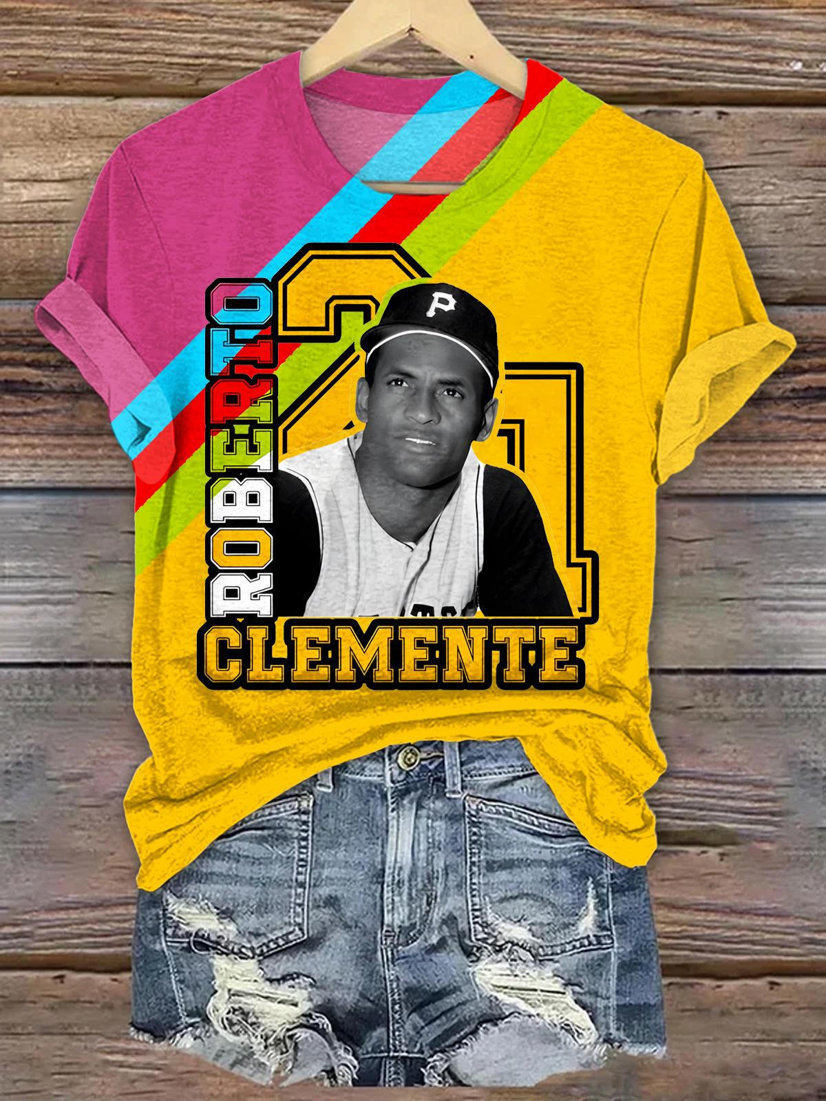 Roberto Clemente Crew Neck T-shirt