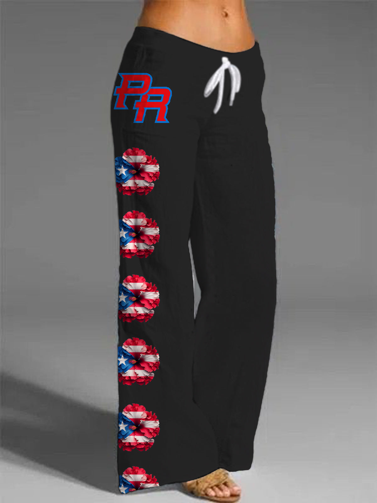 Puerto Rico Classic Flowers Women's Printed Casual Pants