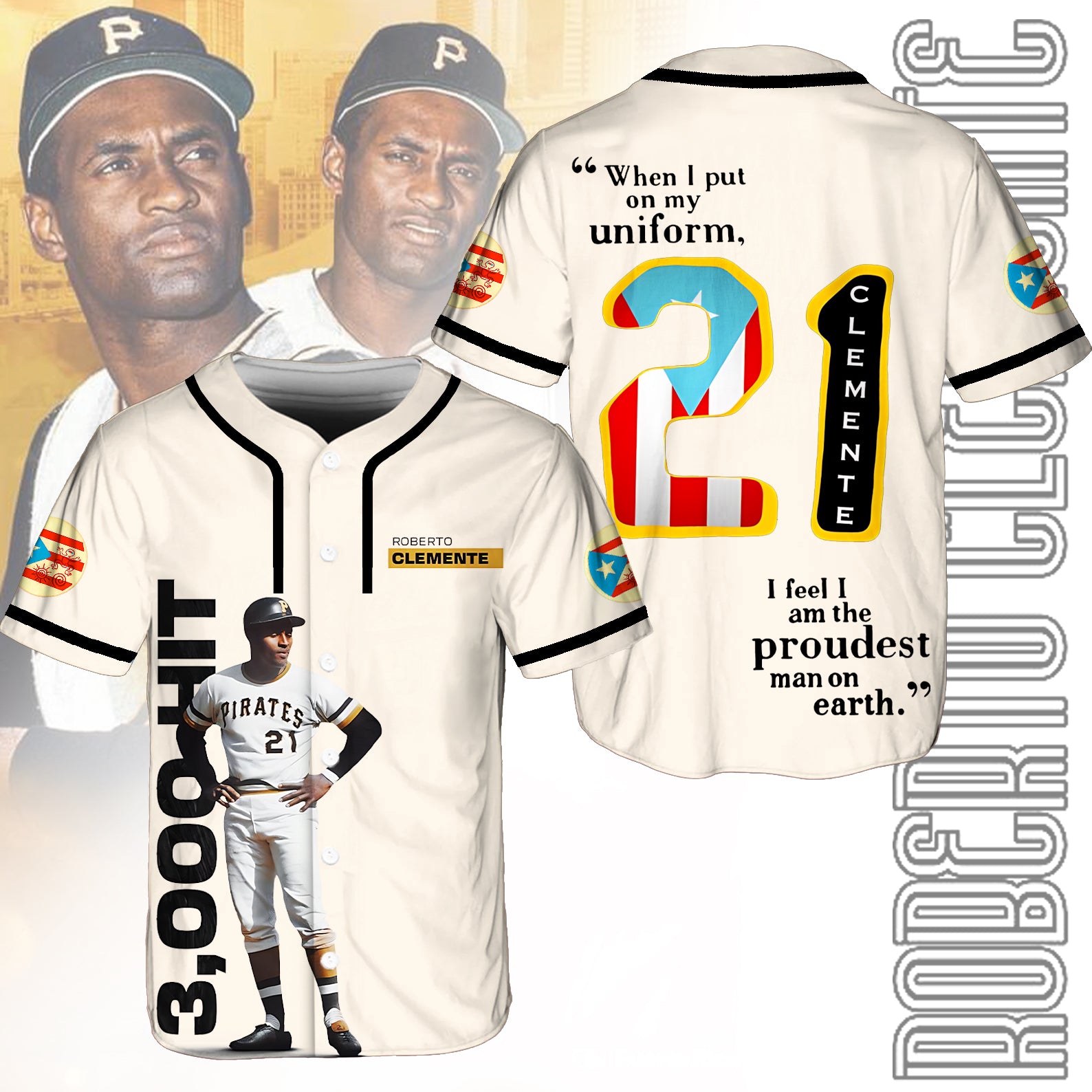 Roberto Clemente Baseball Jersey