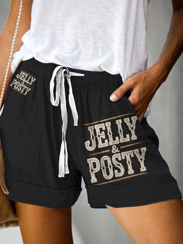 Jelly Roll Posty Concert Print Casual Shorts