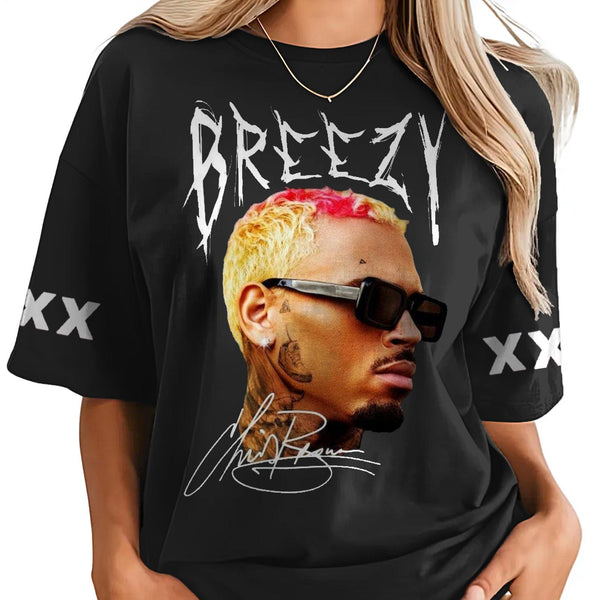 Chris Brown Tour Breezy Bowl XX Crew Neck T-shirt