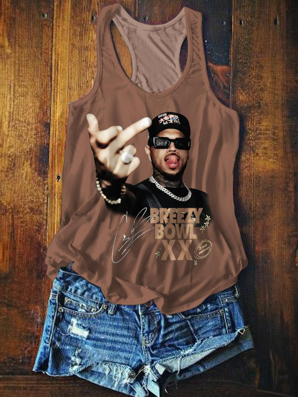 Breezy Bowl XX Tour 2025 Printed Casual Tank Top