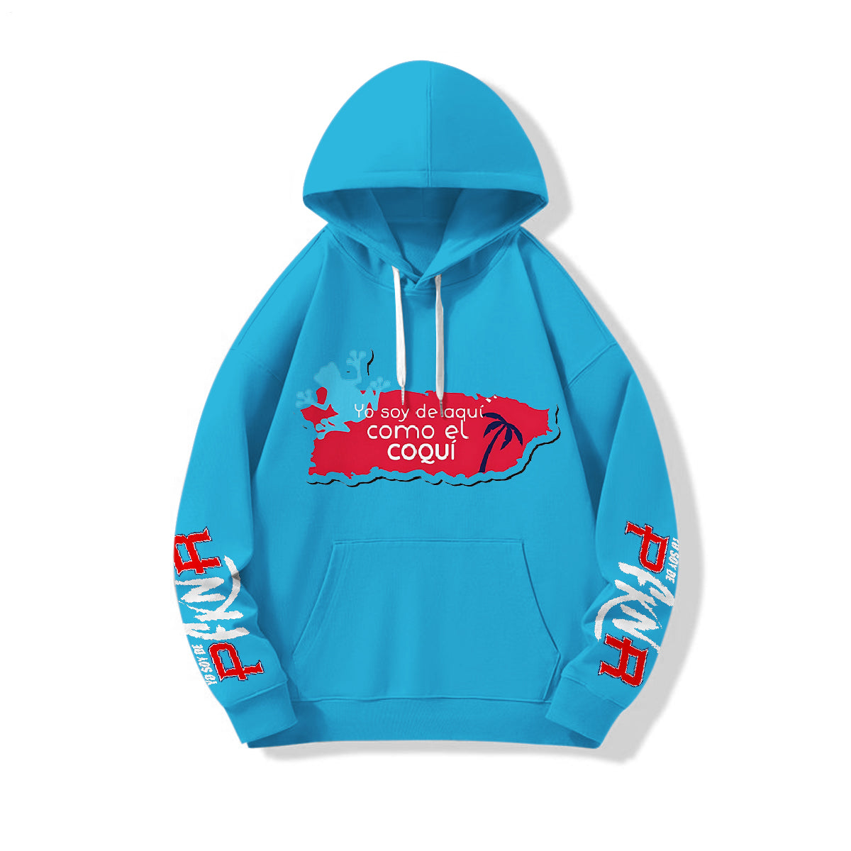 Puerto Rico Loose Fit Hooded Sweatshirt With Pockets
