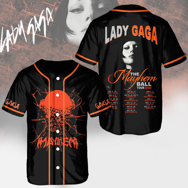 Lady Gaga Mayhem Tour Baseball Jersey