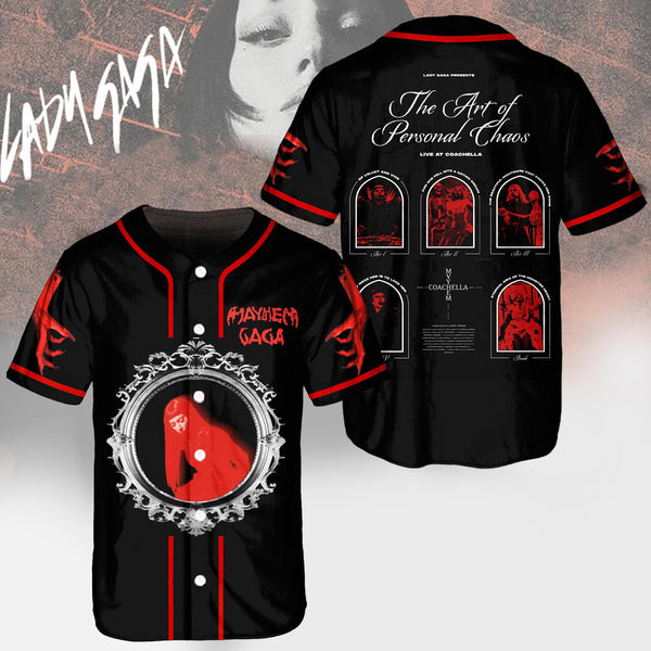 Lady Gaga Mayhem Tour The Mayhem Ball 2025 Baseball Jersey