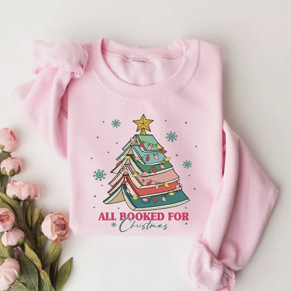 All Booked For Christmas Retro sweatshirt