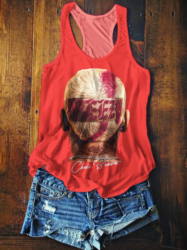 Breezy Bowl XX Printed Casual Tank Top