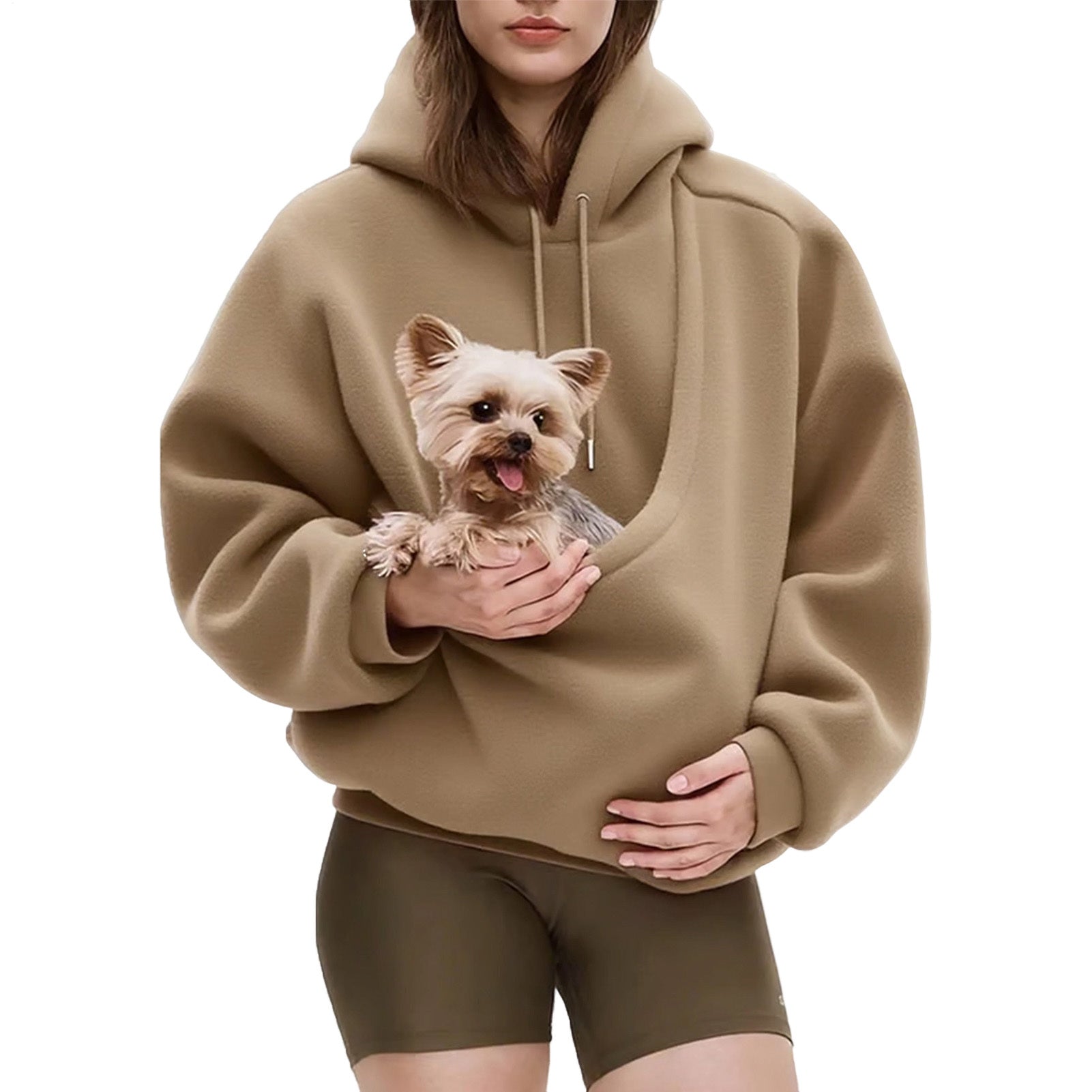 Pet Carrier Hoodie Fuzzy Solid Color Puppy Kitten Cat Holder Carriers Hoodies with Pocket for Home Sofa positive