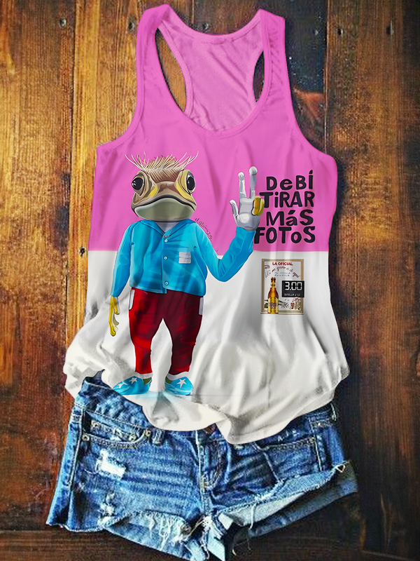 Sapo Concho Puerto Rico Printed Casual Tank Top