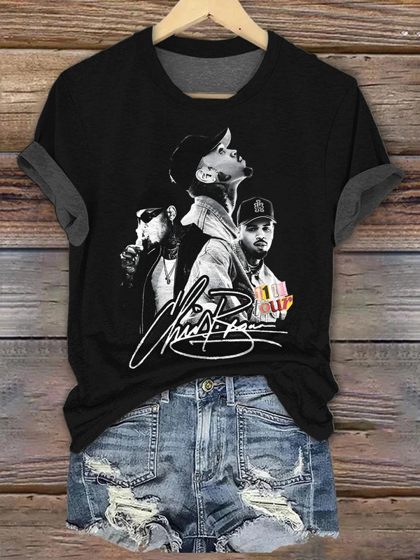 Chris Brown Breezy Bowl XX Tour Crew Neck T-shirt