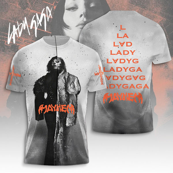 Lady Gaga Mayhem Tour Crew Neck T-shirt