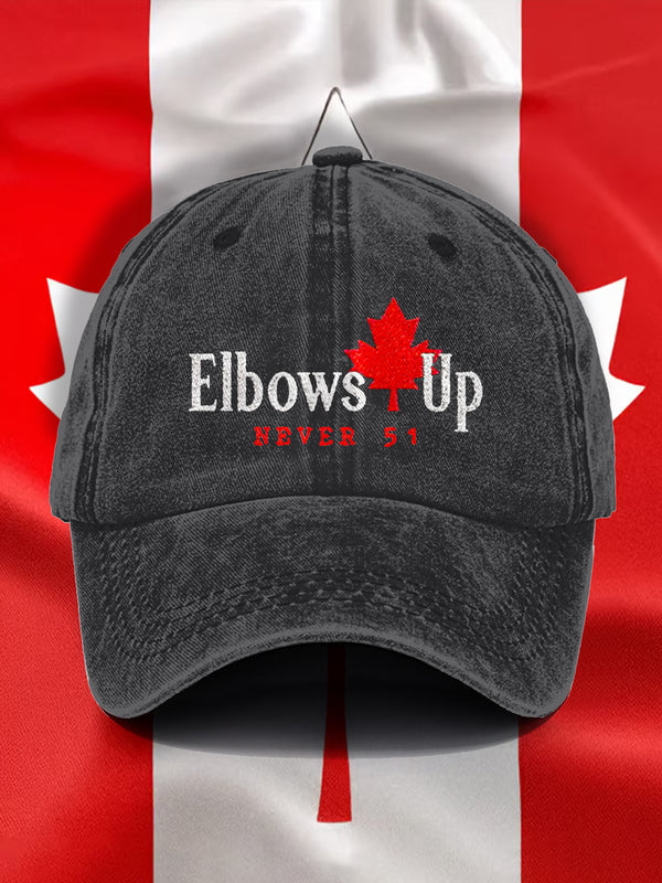 Elbows Up Never 51 Printed Baseball Cap
