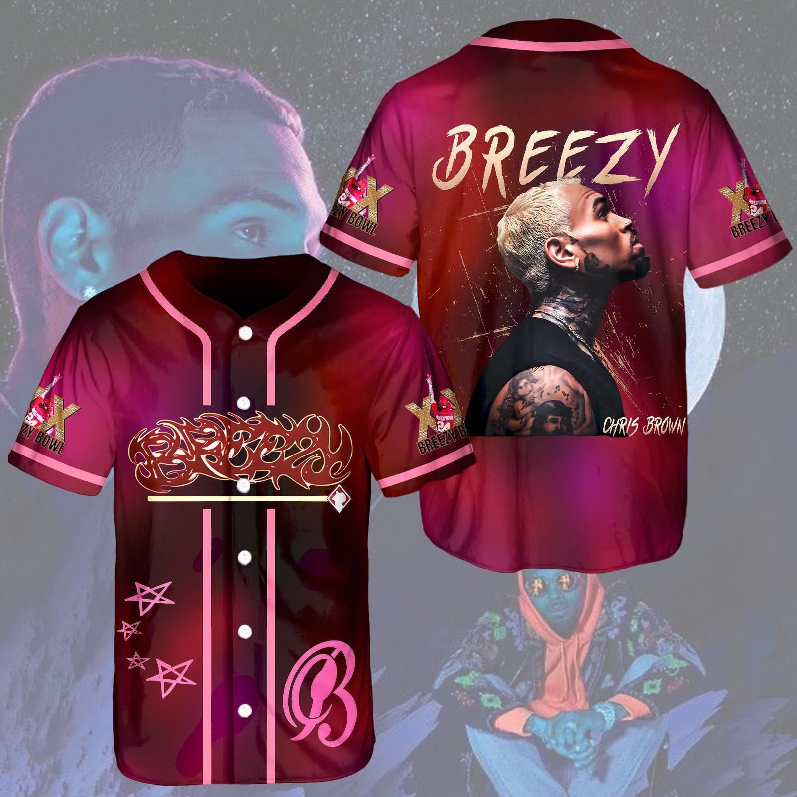 Chris Brown Breezy Bowl Baseball Jersey（Best Seller）