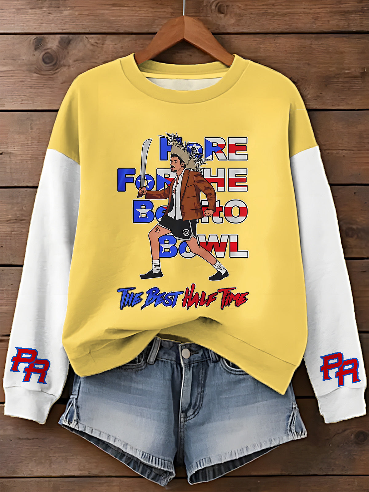 Bad Bunny Benito Bowl Printed Long Sleeve Casual Top