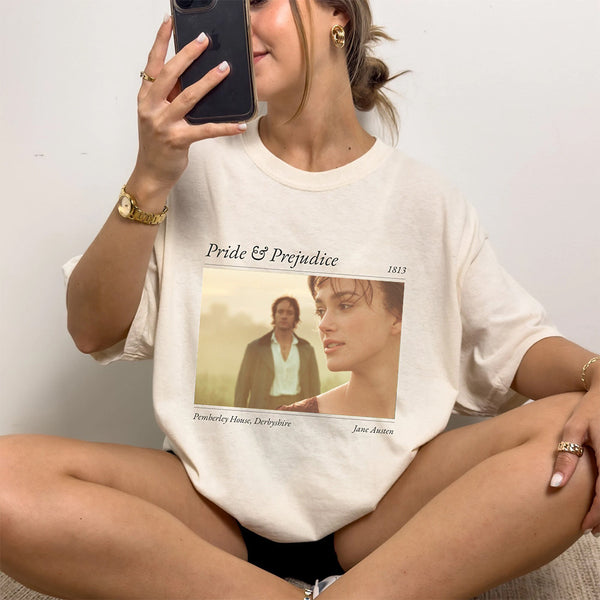 Pride and Prejudice Scene Print Crew Neck T-shirt