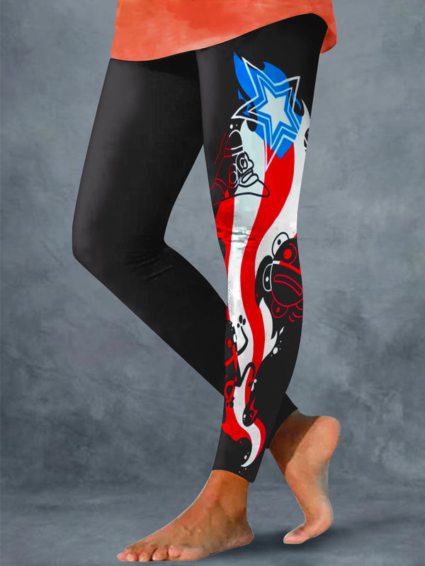Puerto Rican Print Leggings