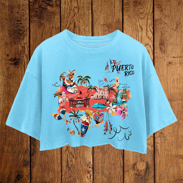 Puerto Rico Women's Umbilized T-shirt
