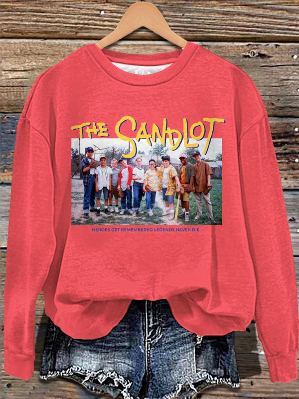 Sand Legend Printed Long Sleeve Casual Top