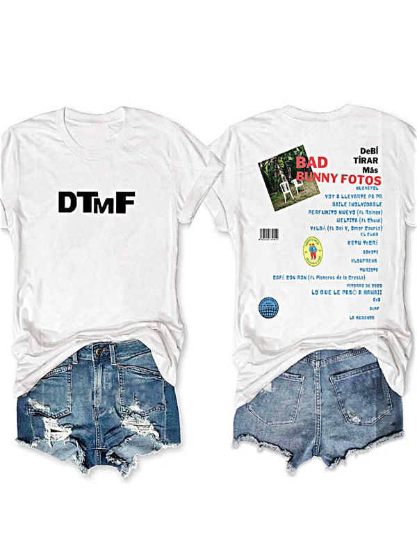 Women's Puerto Rican Dtmf Crew Crew Neck T-shirt