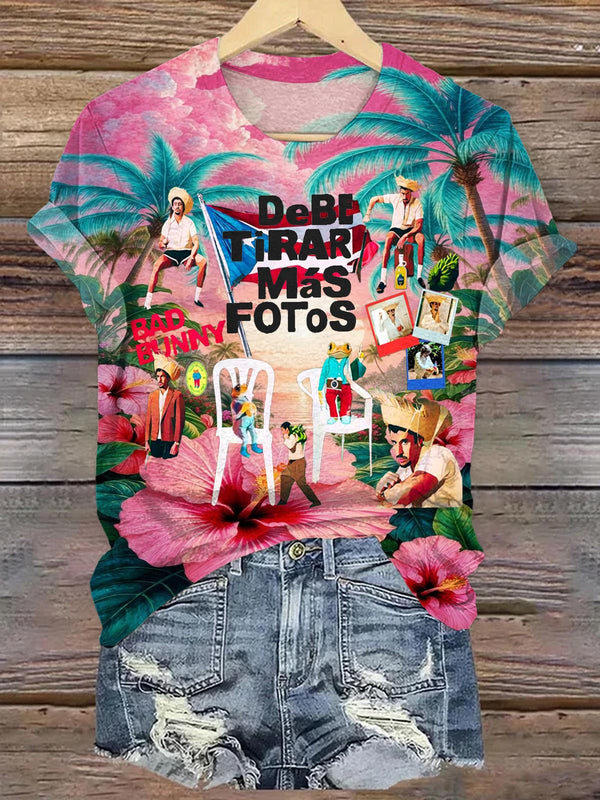 Puerto Rican Badbunny Crew Neck T-shirt