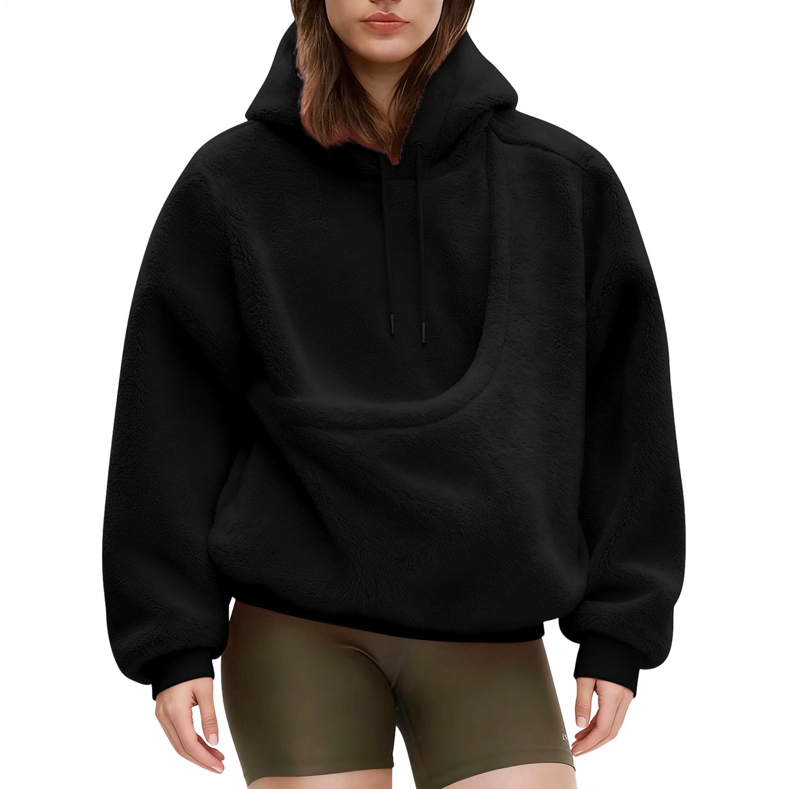 Pet Carrier Hoodie Fuzzy Solid Color Puppy Kitten Cat Holder Carriers Hoodies with Pocket for Home Sofa positive