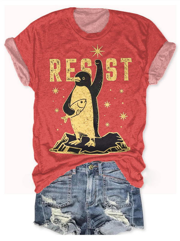 Penguins RESIST Crew Neck T-shirt