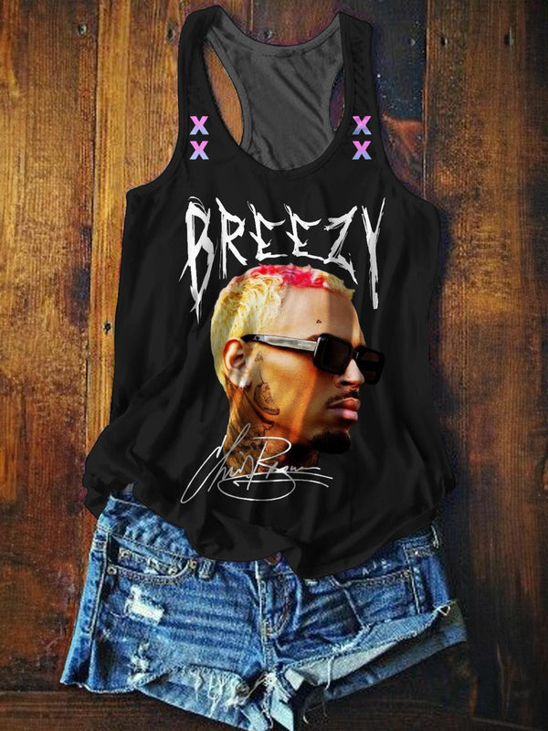 Breezy Bowl XX Printed Casual Tank Top