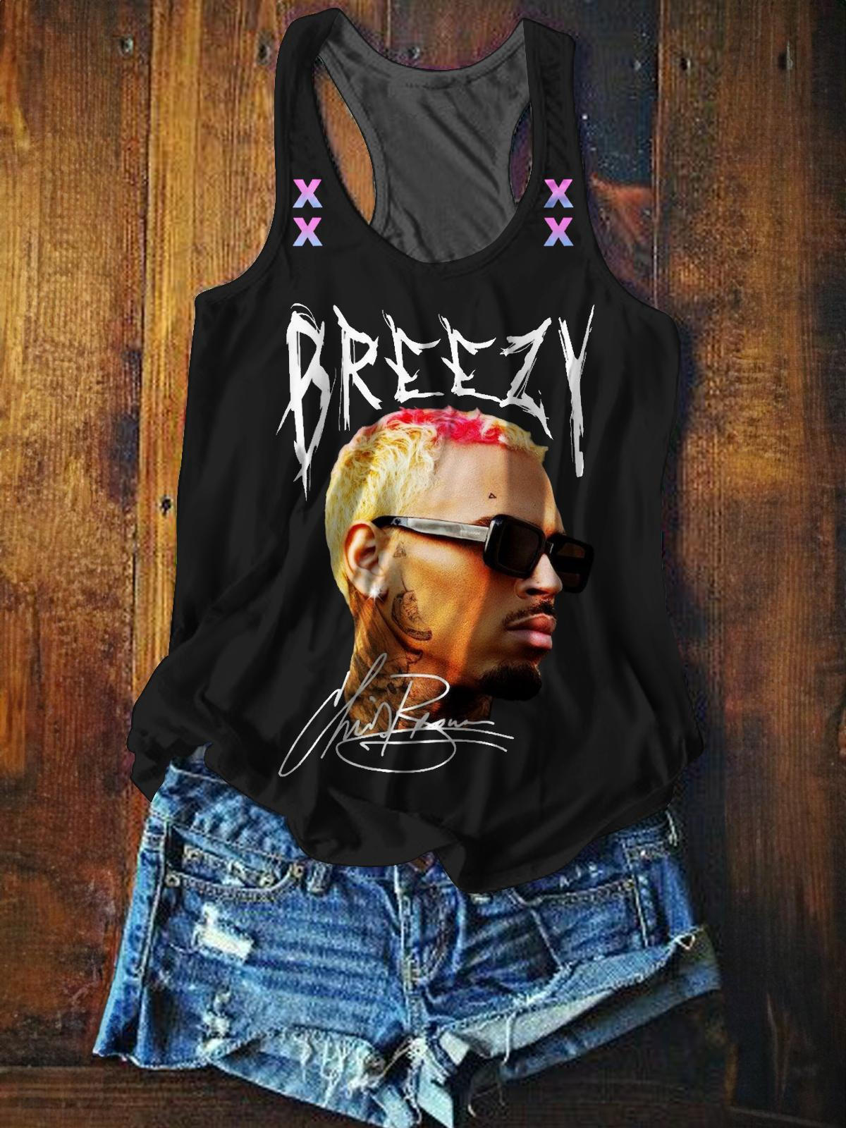 Breezy Bowl XX Tour Printed Casual Tank Top（Best Seller）