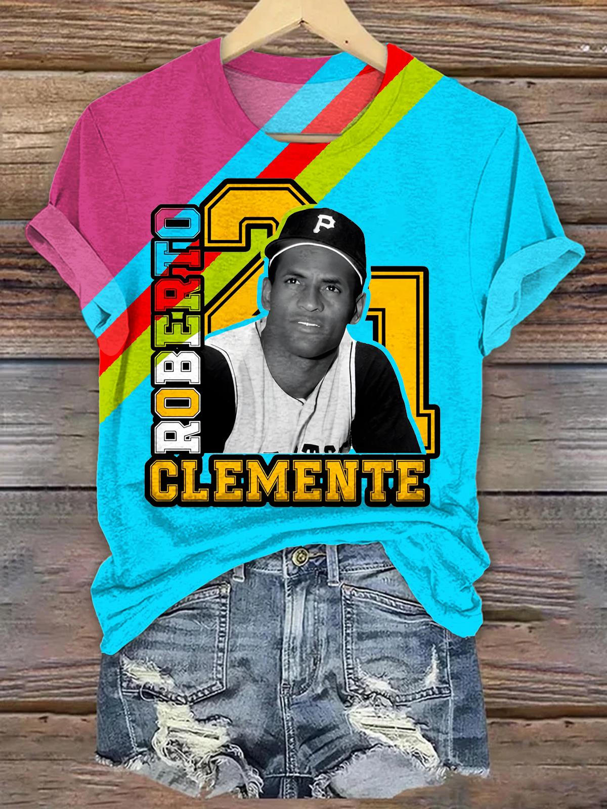 Roberto Clemente Crew Neck T-shirt