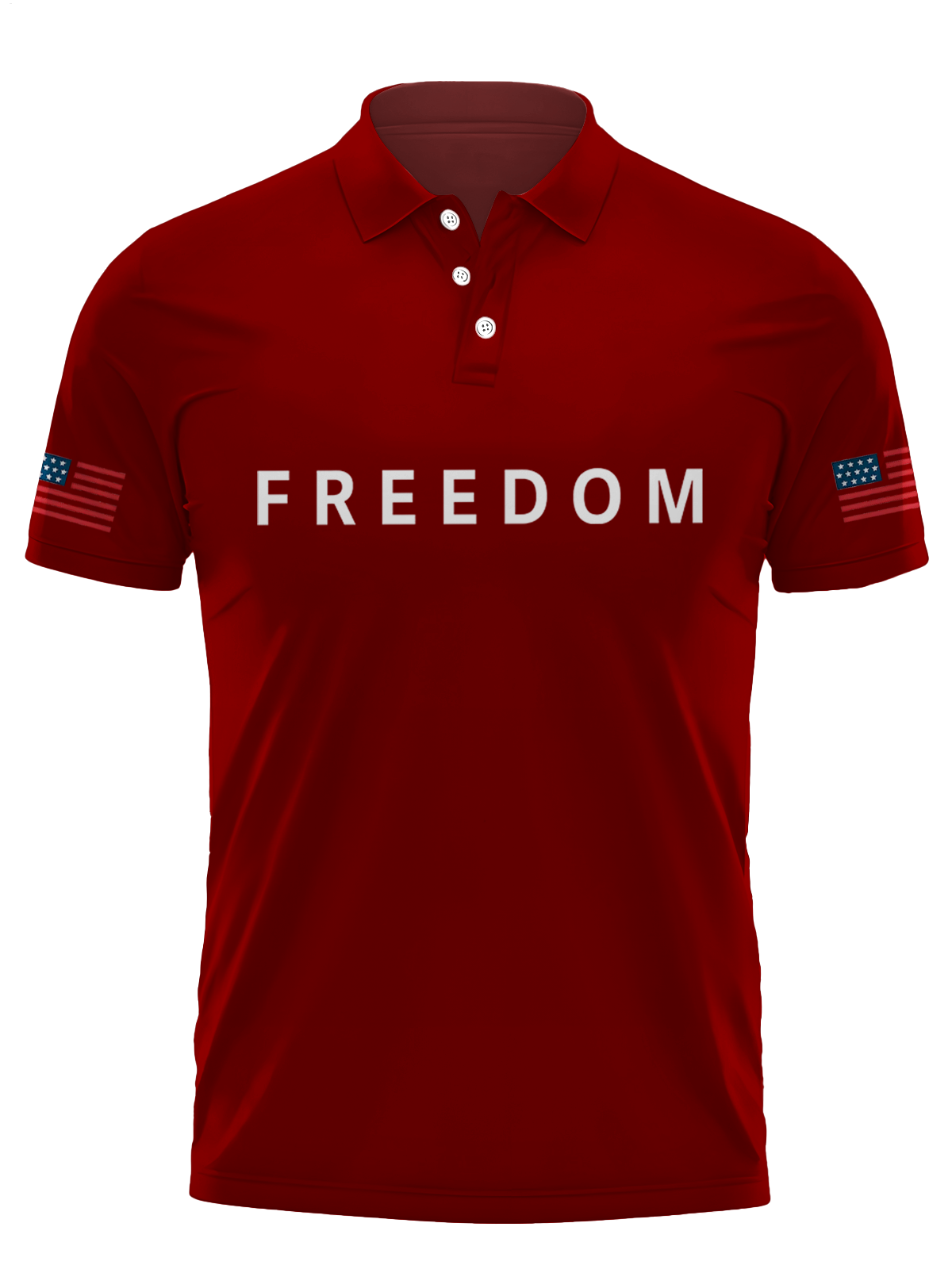 Men's Charlie Kirk Freedom Short Sleeve Button Polo Shirt