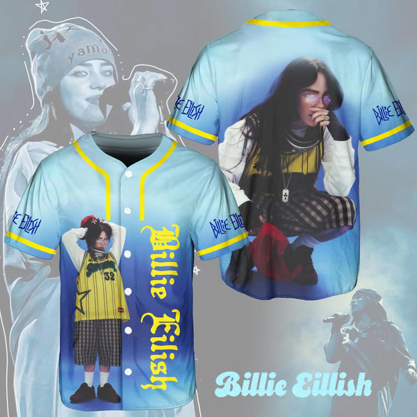 Billie Eilish Hit Me Hard And Soft Tour Baseball Jersey