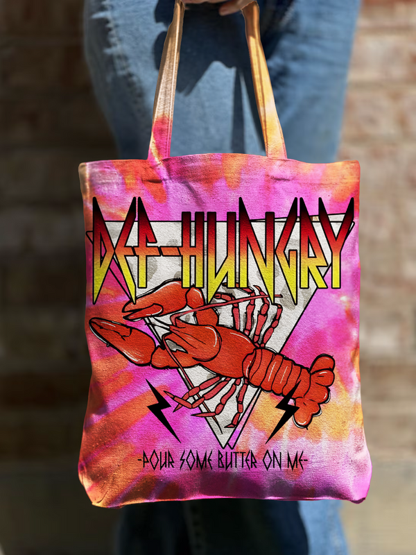 Def-Hungry Pour Some Butter On Me Shoulder Zipper Canvas Bag