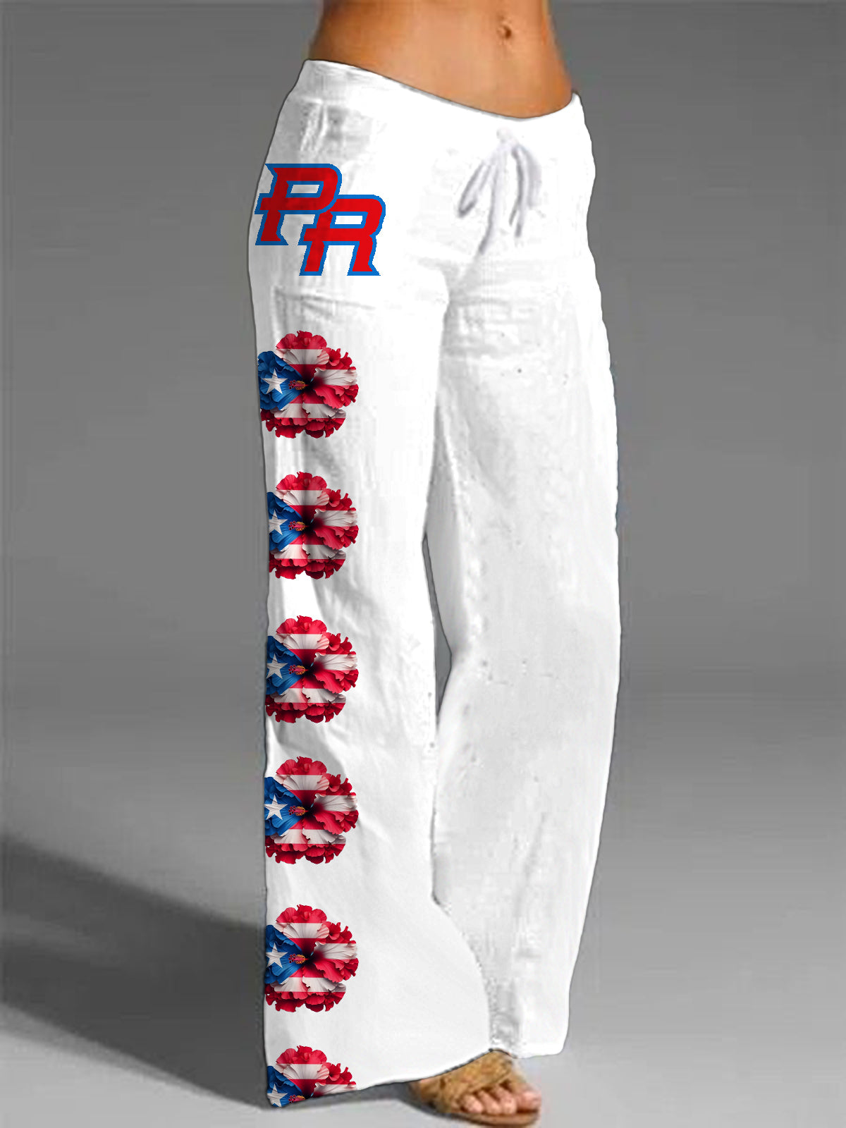 Puerto Rico Classic Flowers Women's Printed Casual Pants