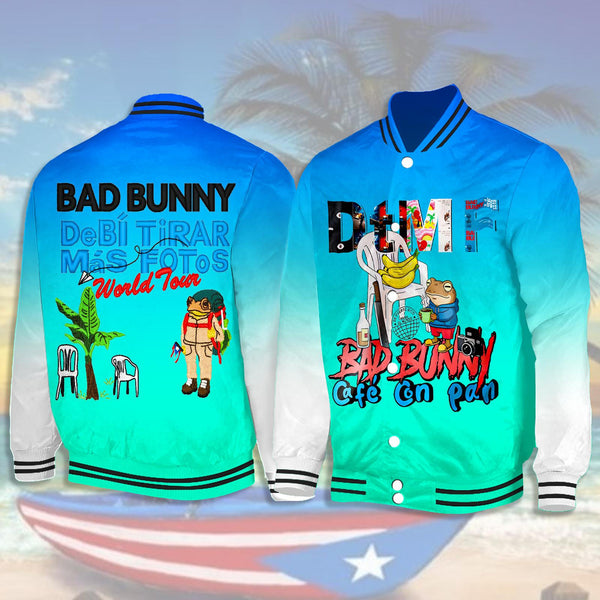 Puerto Rican Print Shoulder Baseball Jersey