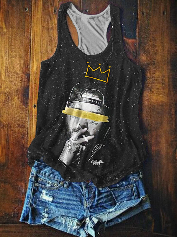 Jelly Roll Printed Casual Tank Top