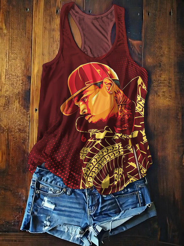 Chris Brown Breezy Bowl XX Tour Printed Casual Tank Top