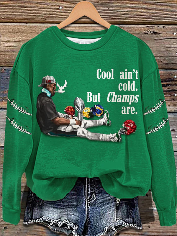 Champions Eagles Printed Long Sleeve Casual Top