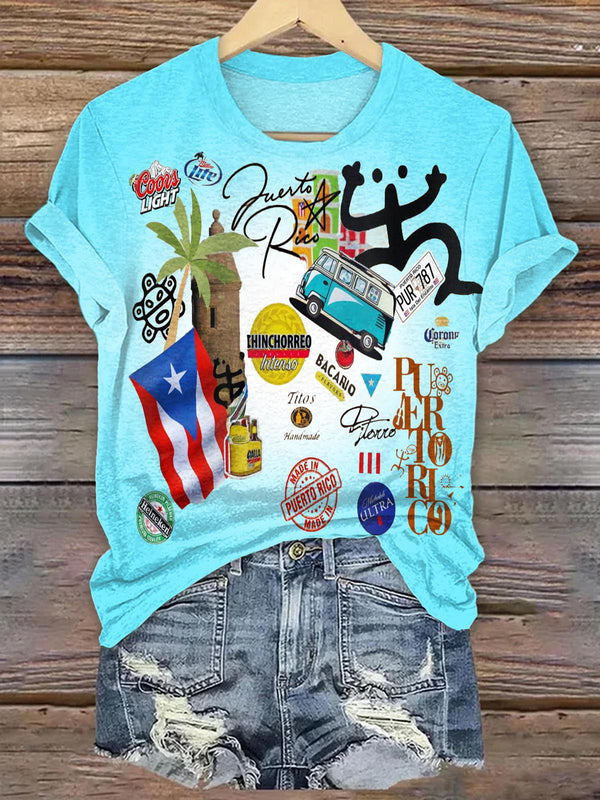 Puerto Rican Badbunny Crew Neck T-shirt