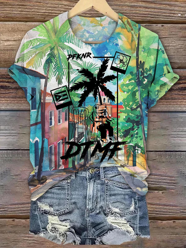 Dtmf Pnkfr Puerto Rico Printed T-shirts