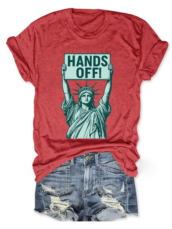 Hands Off Protest Crew Neck T-shirt