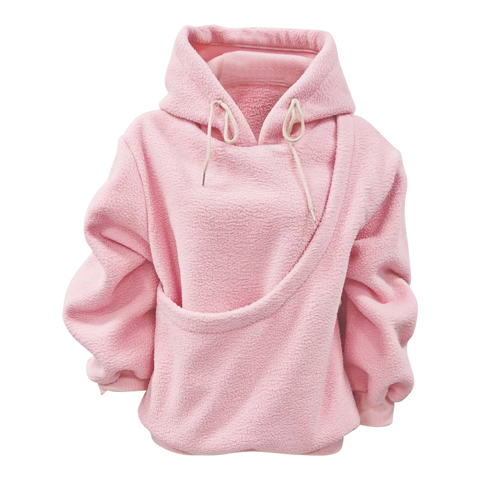 Pet Carrier Hoodie Fuzzy Solid Color Puppy Kitten Cat Holder Carriers Hoodies with Pocket for Home Sofa positive